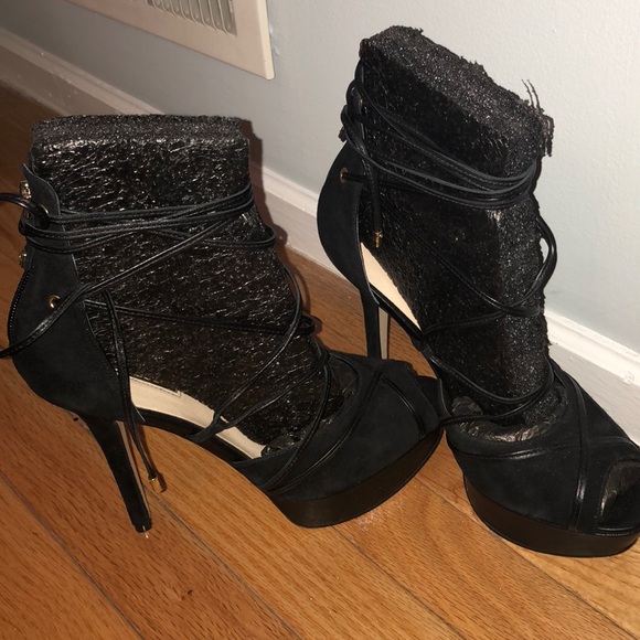 Guess Shoes - Guess Raja Platform Lace Up Peep Toe Dress Sandals